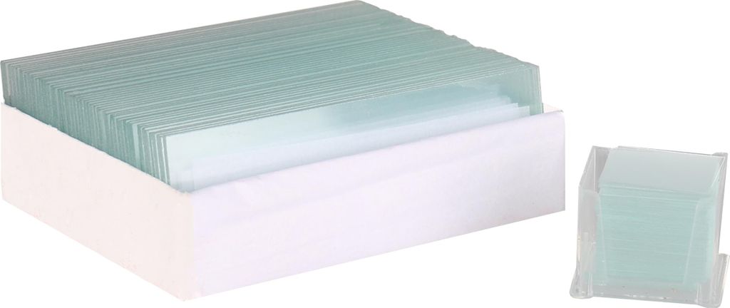 Byomic-Mikroskop-Objektträger-Set 25 x 75 mm, 50 Stück, und Spiegeldeckgläser 18 x 18 mm, 100 Stück