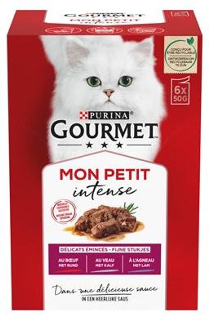 Gourmet Mon Petit Vlees - Natvoer voor Katten