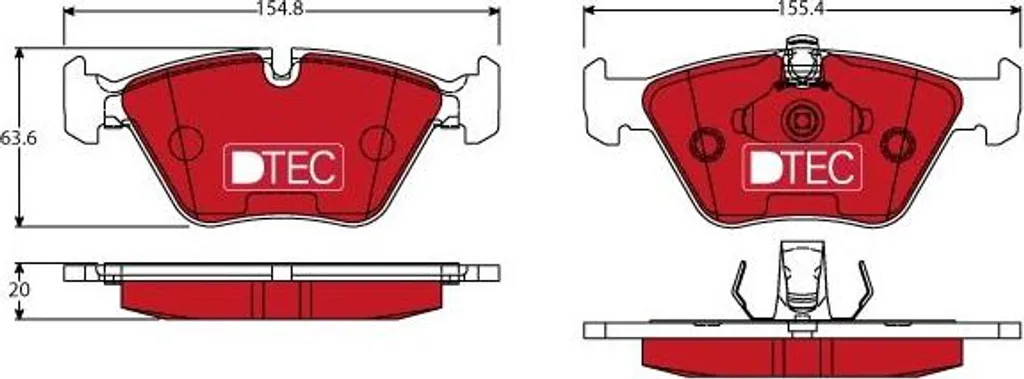 Plaquettes de frein TRW GDB1404DTE pour BMW Série 3 E46 et Série 5 E39