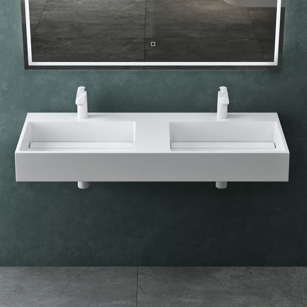Mai & Mai Aufsatzwaschbecken Doppel-Waschbecken mit 2 Produktbild 
