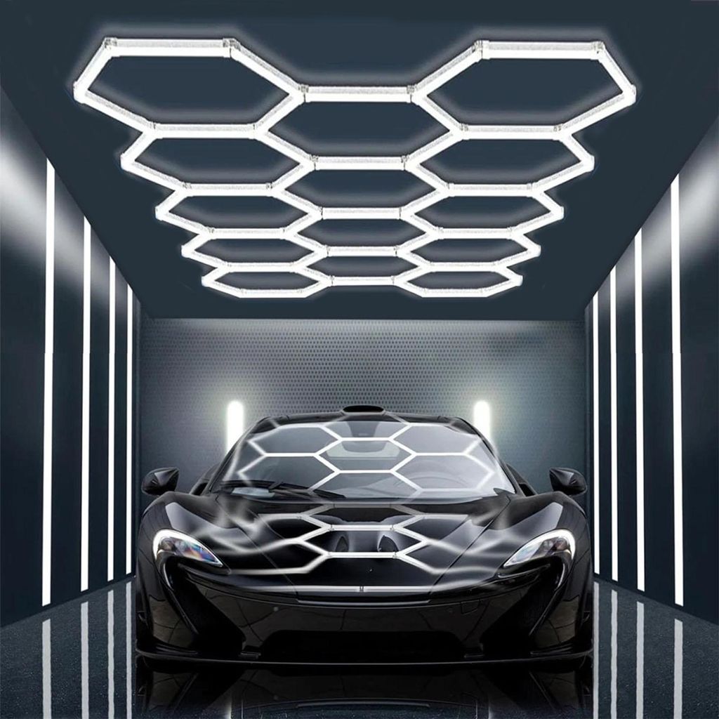 14er-Pack Hexagon LED Deckenleuchte, 520W LED Wabenleuchte, Produktbild 