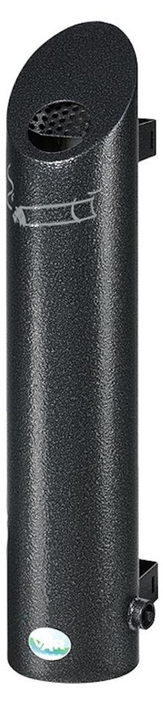 Robuster Wandascher mit Schloss und Inneneinsatz | 2,5 Liter, HxBxT 50x12x12cm | Edelstahl | Grau