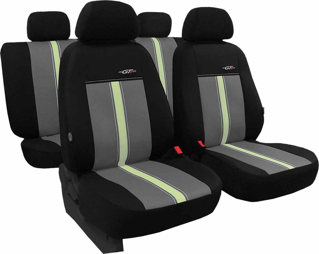 Sitzbezüge Auto Universal Schonbezug Bezüge für Volkswagen Caddy III Grau Set