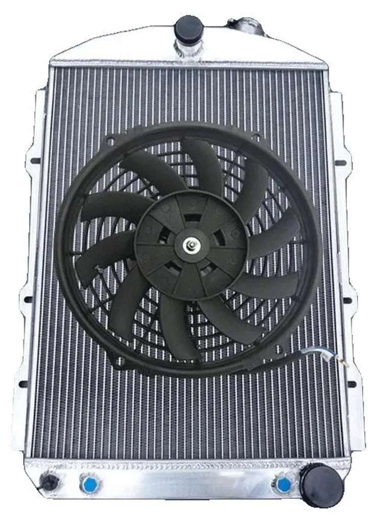 Radiateur Aluminium Haute Capacité 52mm - Sorties 38/45mm - 2 Rangs