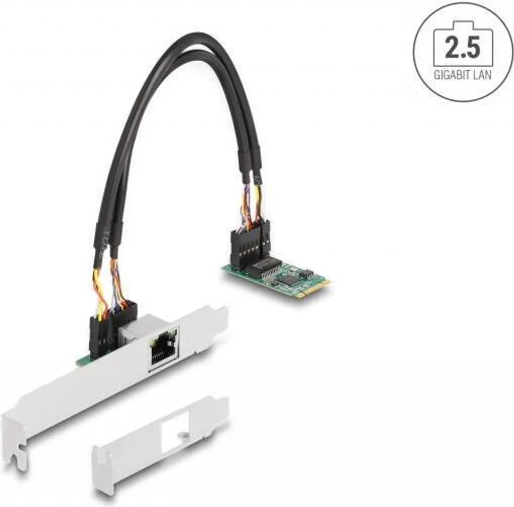 Delock Konverter M.2 Key B+M vers RJ45 2.5 Gigabit LAN Ethernet 62121