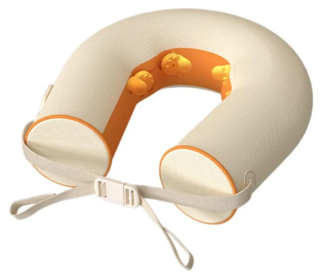 Massageur cervical en U 3D INF mousse mémoire recharge USB-C voyage 29cm