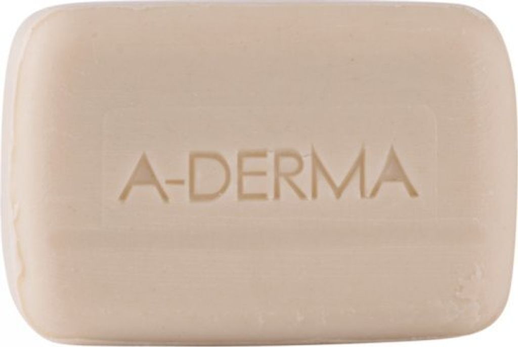 A close-up, centered shot of a bar of soap.