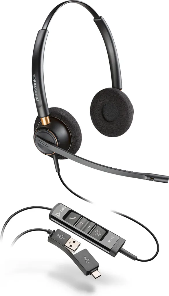 Casque Audio Professionnel Poly EncorePro 525 USB-A pour Ordinateur