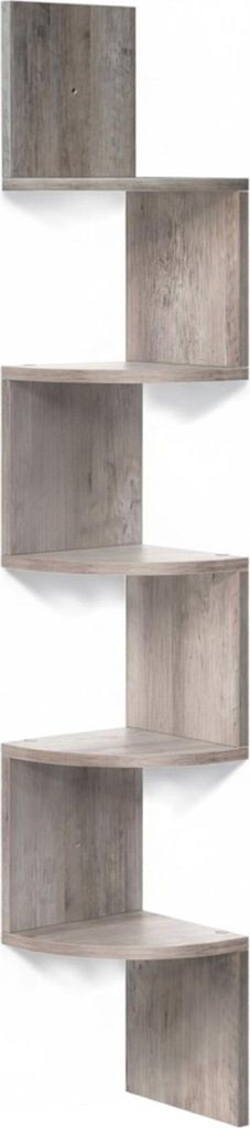 Eckwandregal, 5 Ebenen, Zickzack-Design