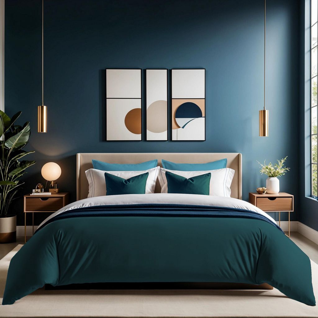 L'Essentiel Linge de Maison, Tonne Mavie - Noche, Ranforce Super King Bettbezug (FR) (IT), 100 % BAUMWOLLE RANFORCE, Petrolgrün, 260 x 220 cm