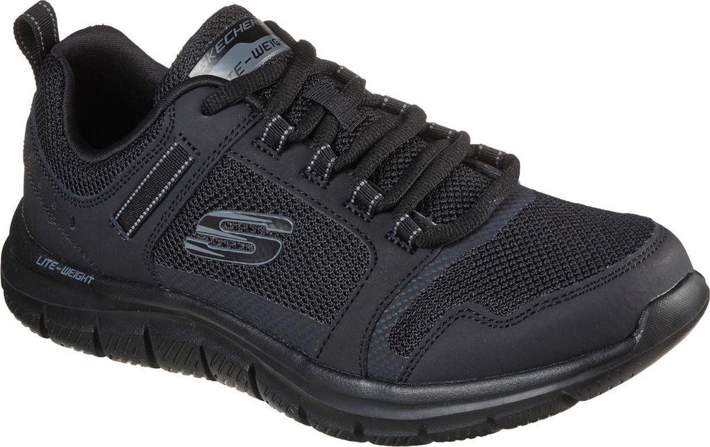Skechers - Herren Sneaker "Track Knockhill", Aktion Leder FS11283 (43 EU) (Schwarz)