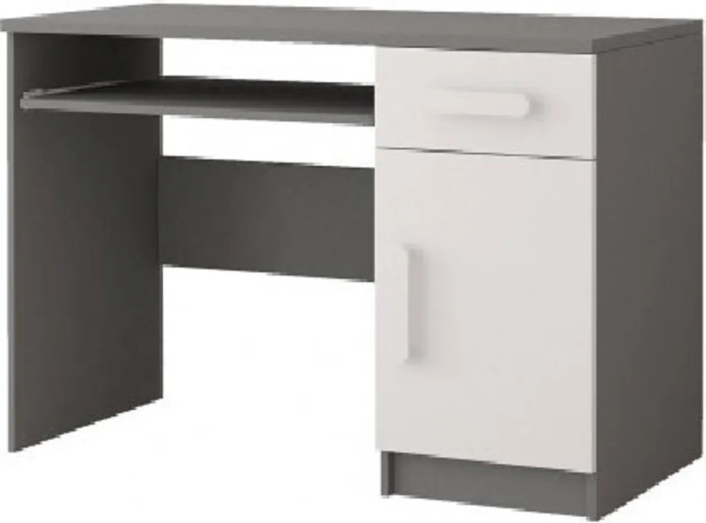 Bureau enfant SVEN 2 avec poignées blanches - Table de travail 100cm