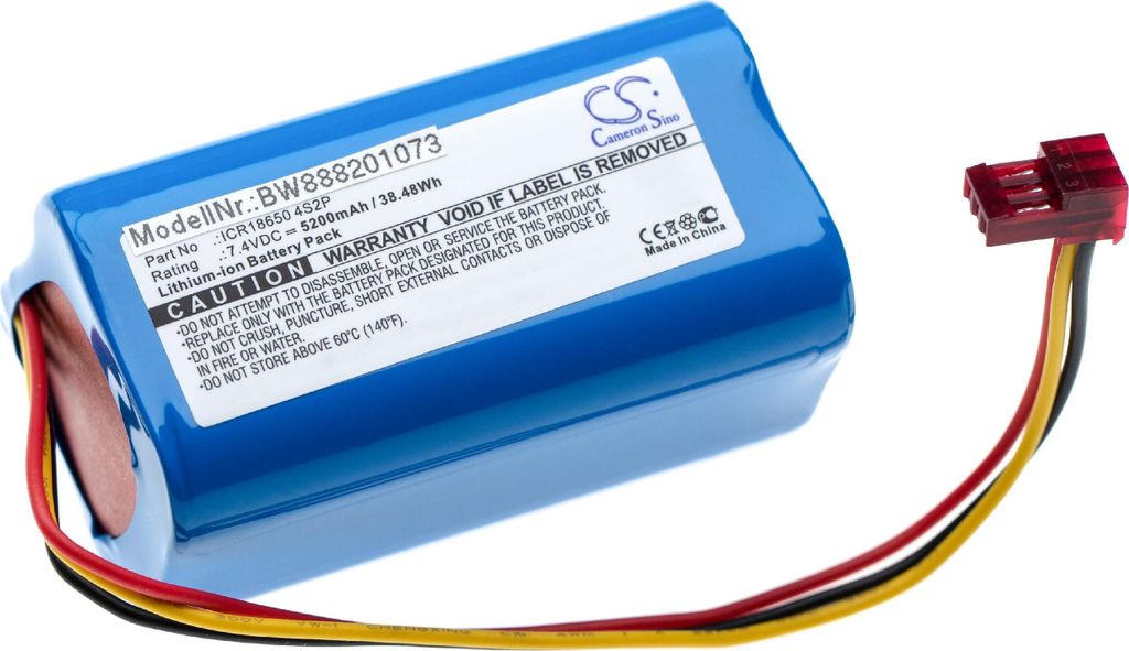 vhbw Akku Ersatz für Lazer Runner ICR18650 2S2P, 6800mAh 4 Cell Li-Ion Battery Pack für Laserpistole (5200 mAh, 7,4 V, Li-Ion)