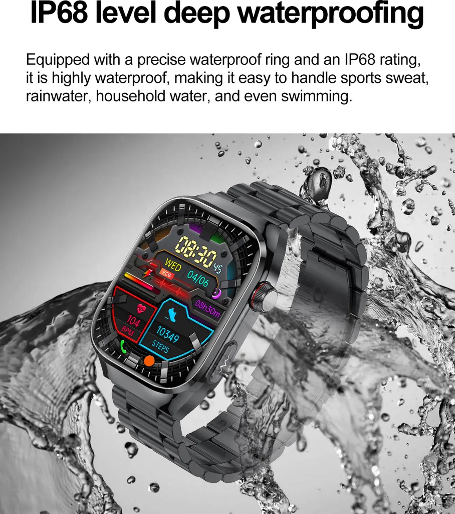 Regalo Salute: INF Smartwatch con ECG e Pressione Grigio per Tutti - 5