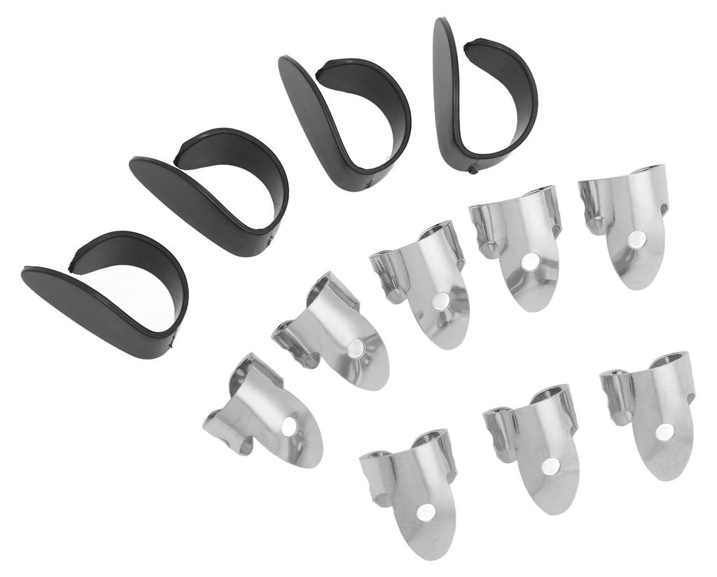 12-teiliges Gitarren-Fingerpick-Bass-Daumenschutz-Instrumentenzubehör-Set zum Spielen