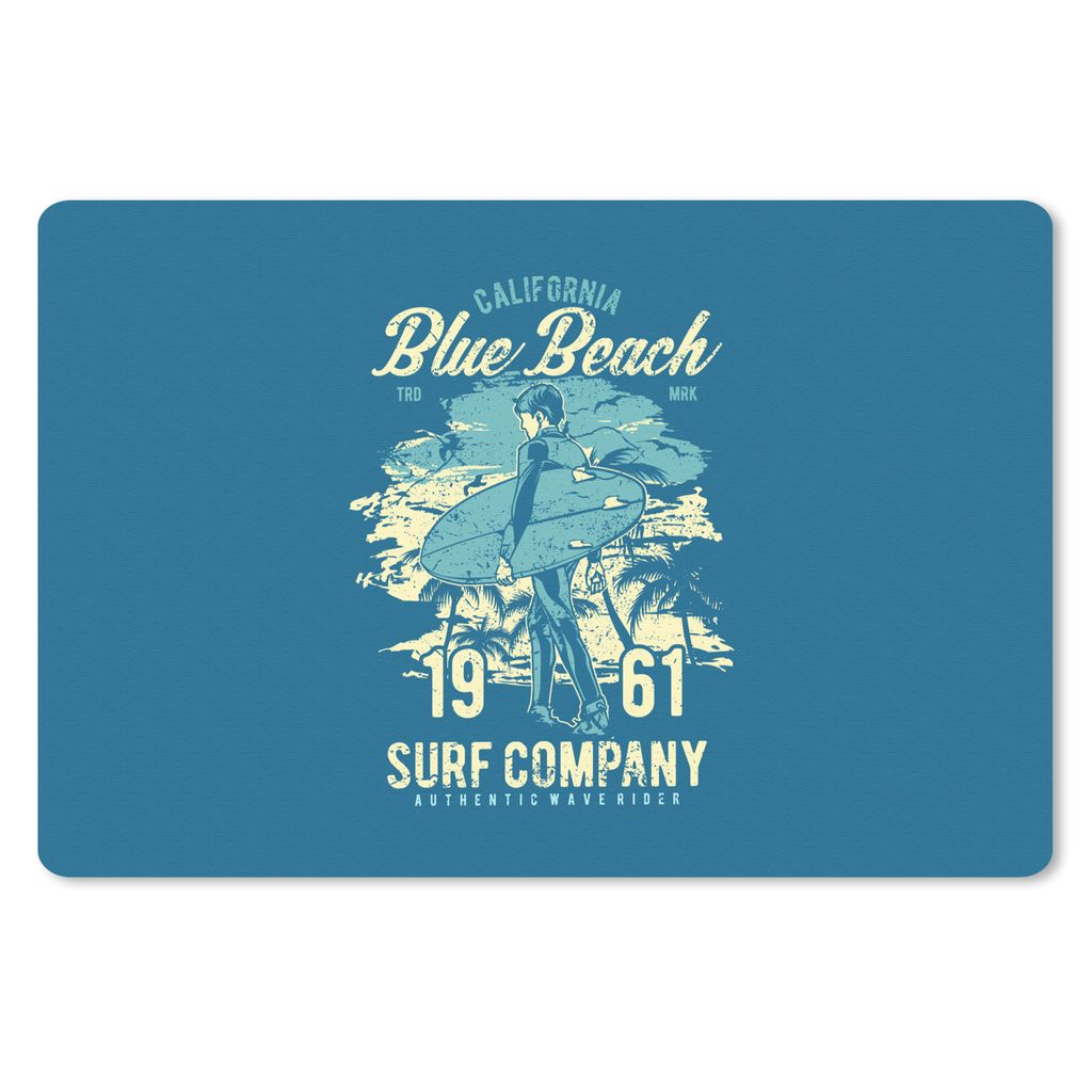 MuchoWow Mauspad Mousepad Surfbrett - Surfen - Vintage 27x18 cm - Mousepads - Maus Mat - Pad - Mausunterlage - Büroartikel - Desk Matten