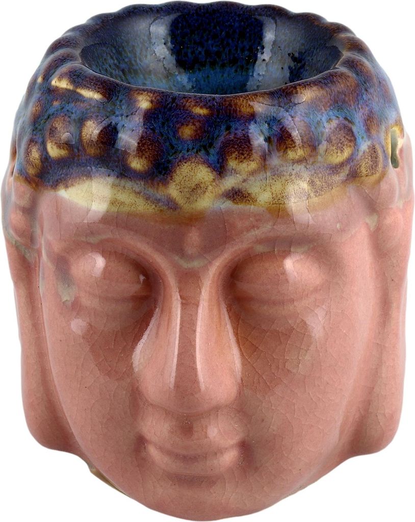 Aromalampe Duftlampe Buddha Keramik Duftöl Schale rosa
