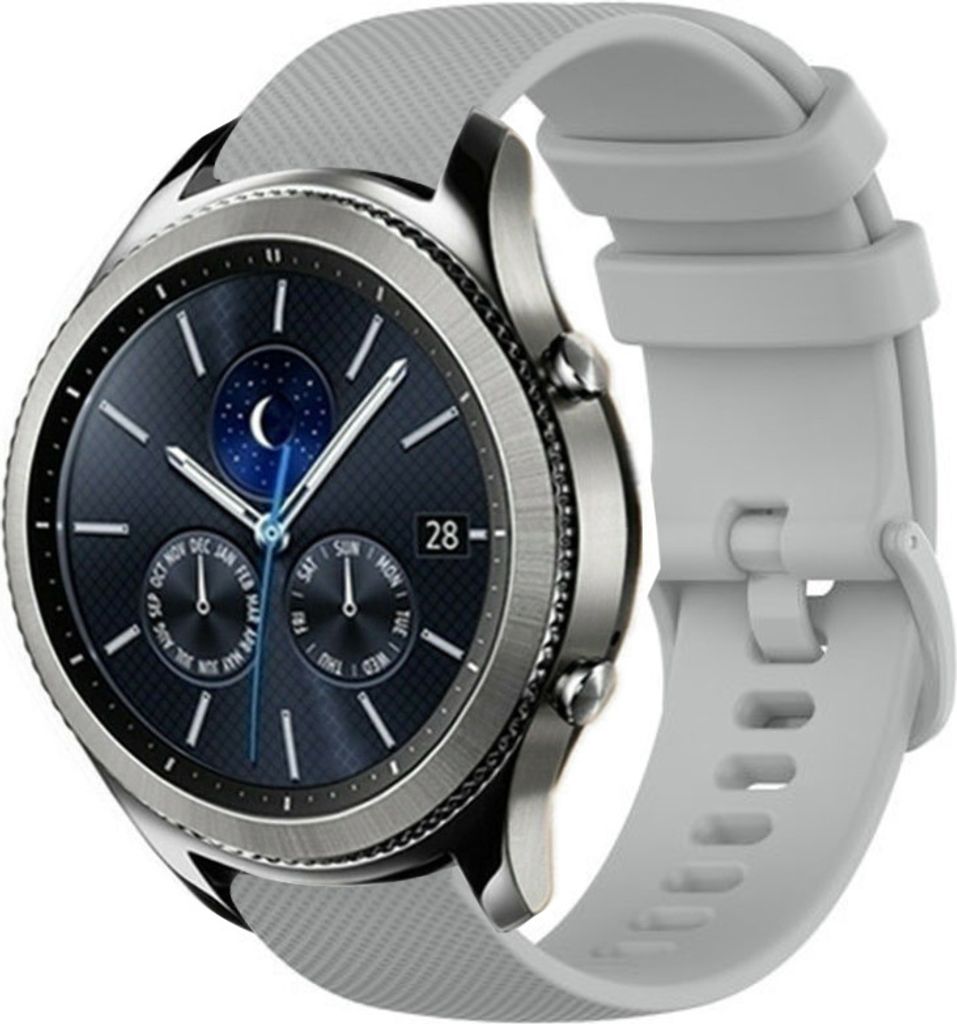 Strap-it Samsung Gear S3 Luxus-Silikonarmband (Grau)