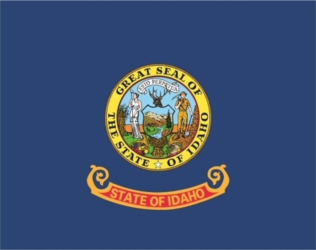 Kiwistar - Aufkleber - Idaho Boise - Bundesstaat USA Autoaufkleber Sticker State Flagge - 120 x 92 cm