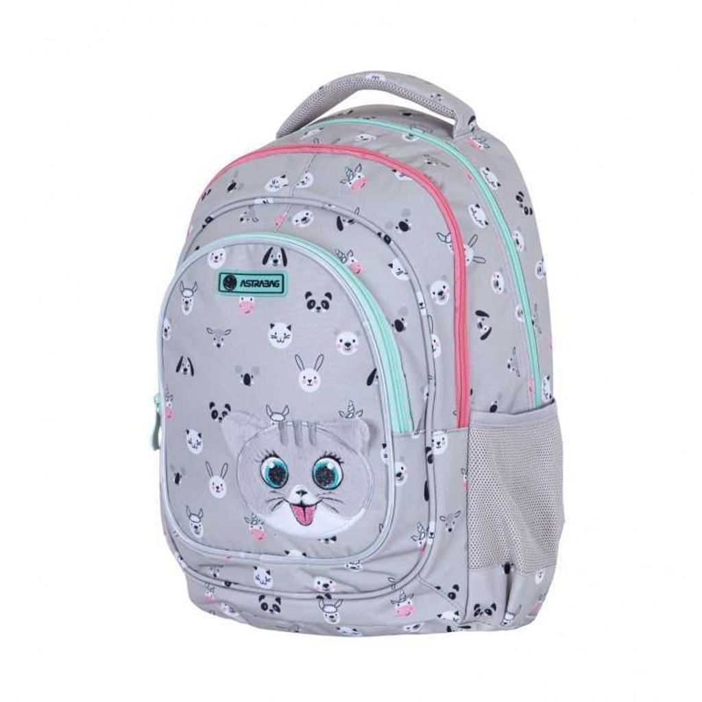 Niedlicher Astrabag 3 Fach Schulrucksack Katze Produktbild 