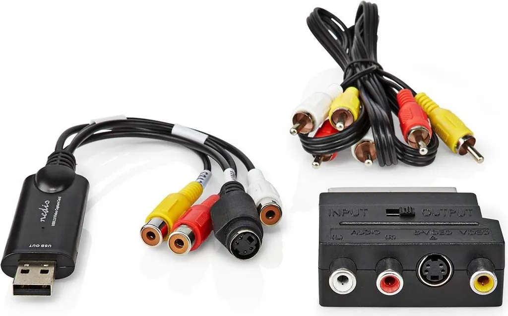 Nedis Video Grabber USB 2.0 480p avec câble AV et adaptateur péritel