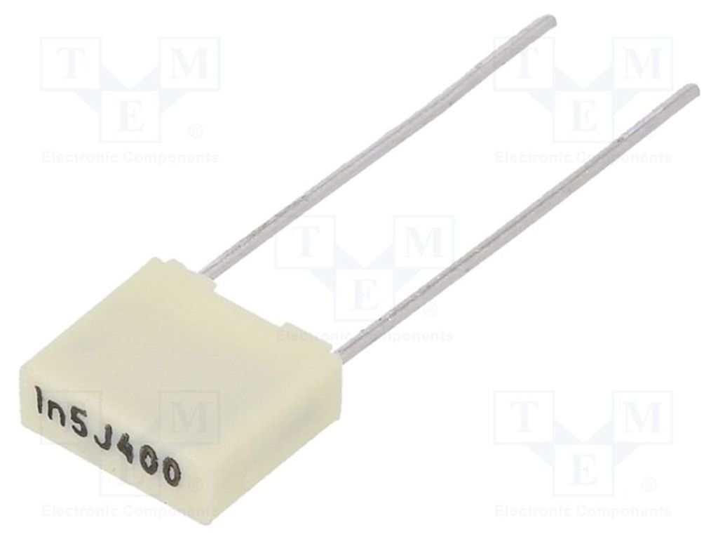5x Kondensator: Polyester 400VDC 200VAC Rastermaß: 5mm 1,5nF ±5% R82MC1150Z350J P