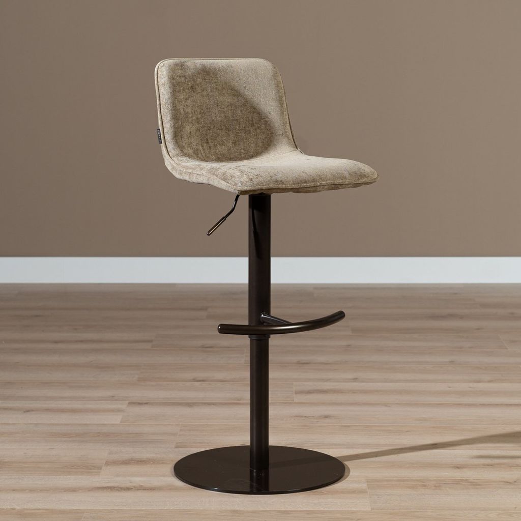 Bronx71 Barhocker Samt Jack taupe 60-82 cm Produktbild 