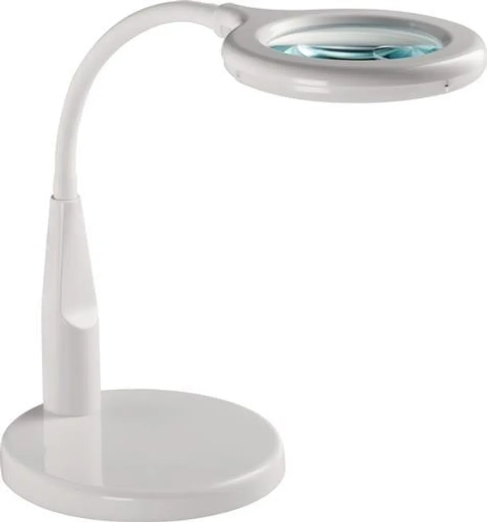 Lampe loupe ALCO 9221 blanche 6W avec loupe de bureau LED