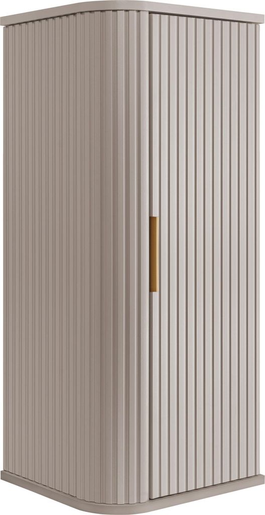 Badezimmerschrank, Kaschmir, goldener Griff, 79 x 35,5 x 31,5 cm