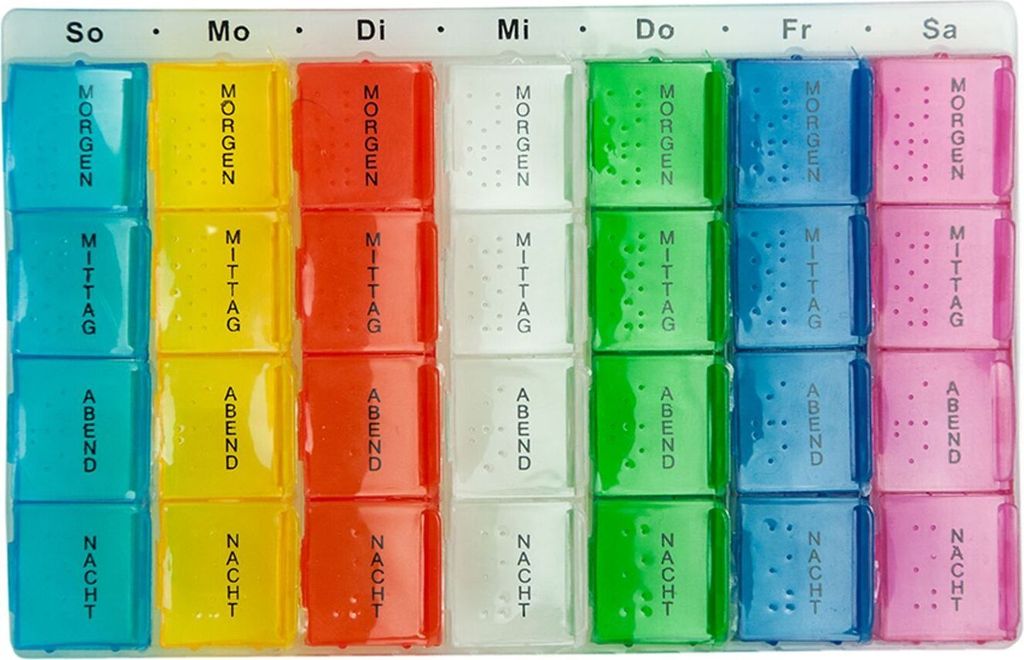 Pillenbox farblich 7-Tageansicht Produktbild 1