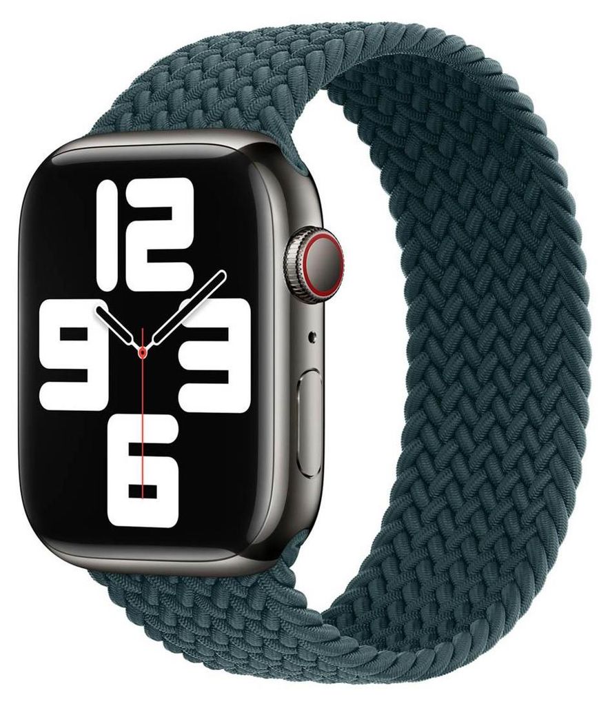 Geflochtenes Solo Loop für das Apple Watch | 44/45/46/49 mm - Größe 3 - Rainforest