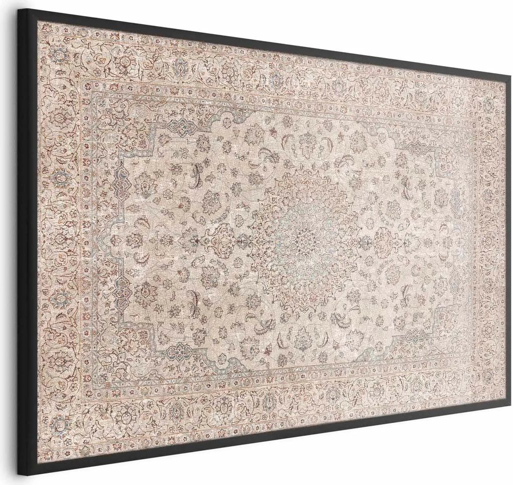 Posterpapier Poster - Sand Carpet - Worn Persian Rug with Rich Ornamental Motifs 90x60 cm Orient n-C-10044-ao-a