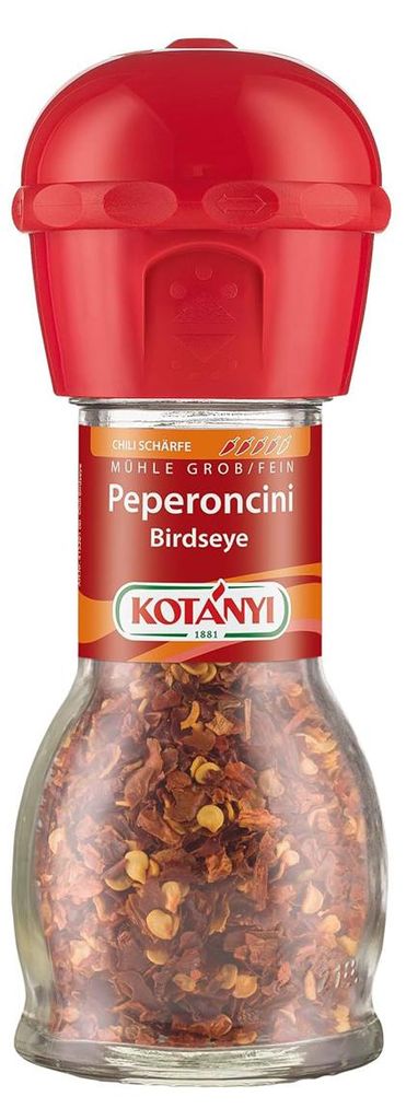 Kotanyi Peperoncini Birdseye Chili Mühle grob und fein Produktbild 