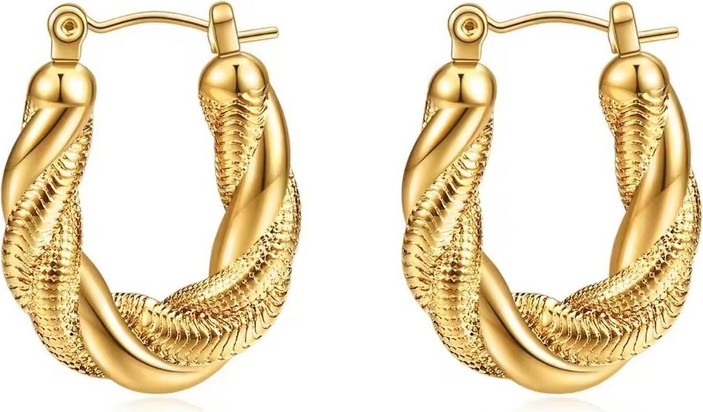 Ohrringe CL-33513 - Elegante goldene Ohrringe KP33513