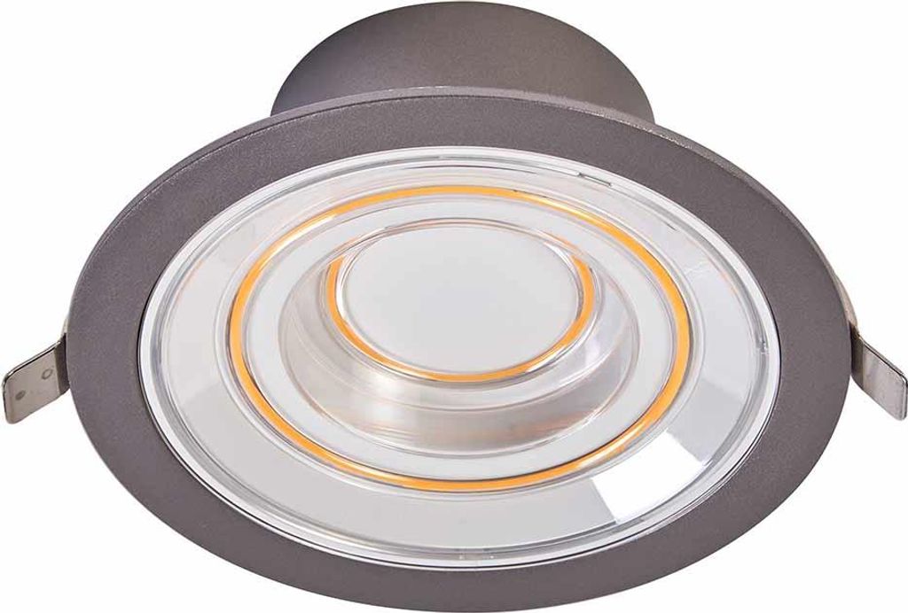 Ledvance LED Downlight Einbaustrahler Decor Filament Echo Silber Ø17cm 7W 650lm Warmweiß 2700K Schalter steuerbar