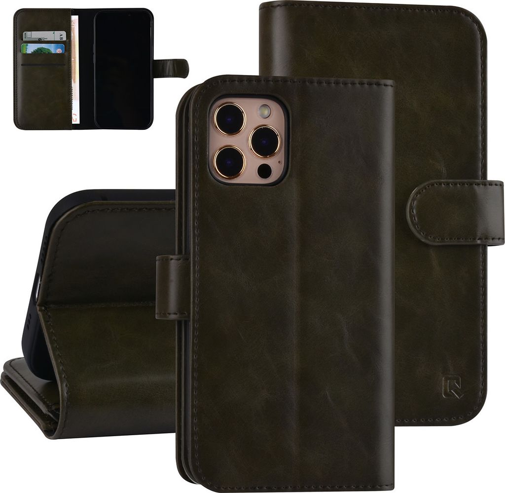 UNIQ Accessory Book type case iPhone 12 - 12 Pro - Dark Green - PolyurethanLeather