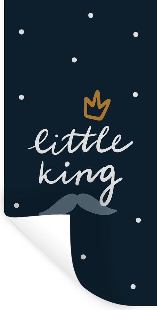 MuchoWow Wandtattoo Wandsticker Wandaufkleber Kleiner König - Sprichwörter - Zitate - Kinder - Baby - Jungen 40x80 cm Selbstklebend und Reposit...