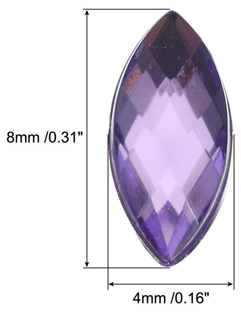 100 Stš¹ck Navette-Strasssteine Helllila, 8 x 4mm, Glitzersteine zum Basteln und Rhinestones, fš¹r DIY Basteln, Perlen, Hochzeit Party, Kostš...