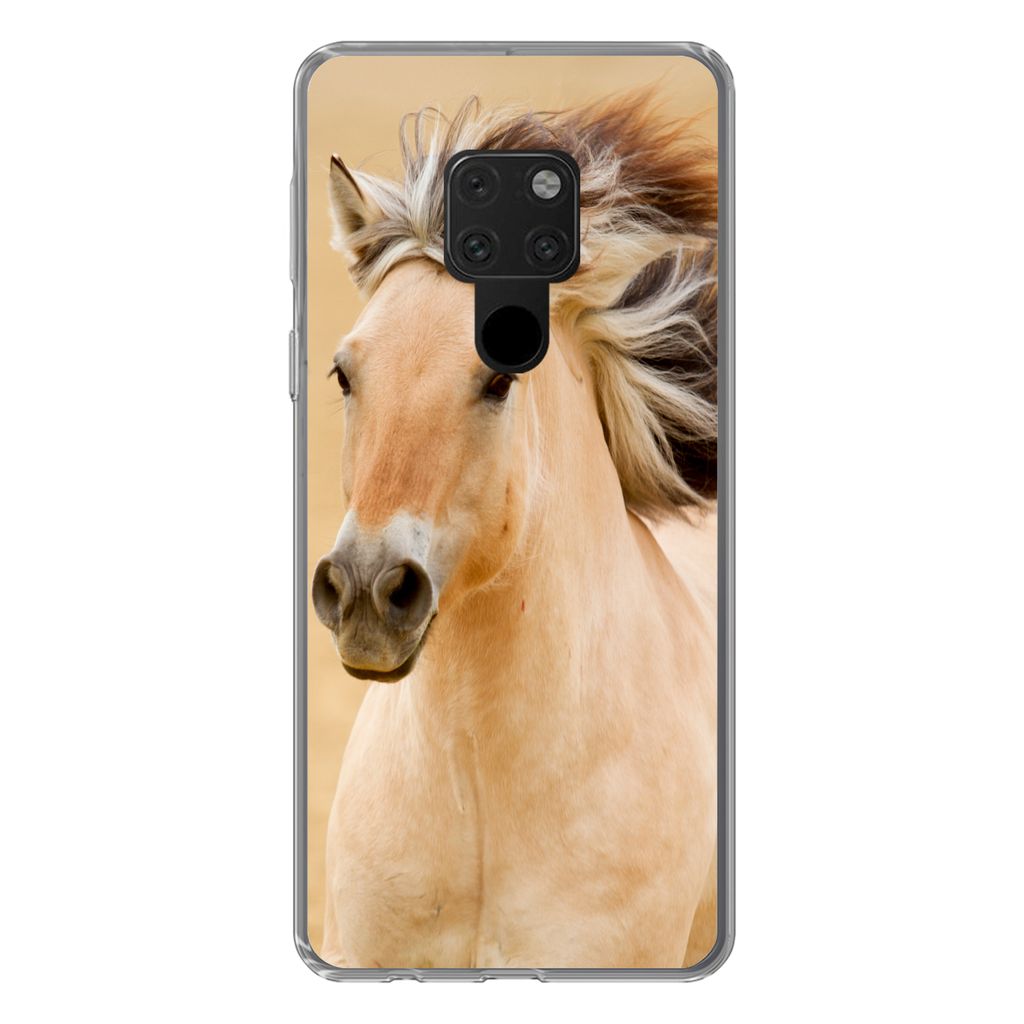 MuchoWow Handyhülle Schutzhülle Hülle für Huawei P40 Lite Pferde - Tiere - Mähne - Porträt Silikon Softcase Handy Hülle - Handy