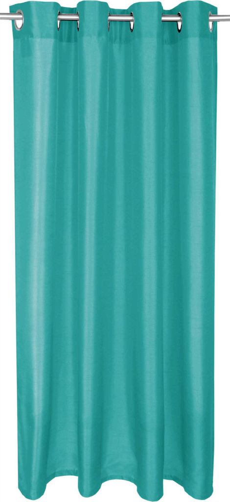 Gardine Alessia blickdicht mit Ösen ( 4cm ), Maße: 140x145cm, Farbe: Türkis