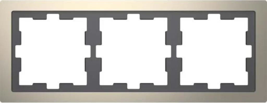 Cadre triple Merten Nickel MEG4030-6550 pour rénovation esthétique