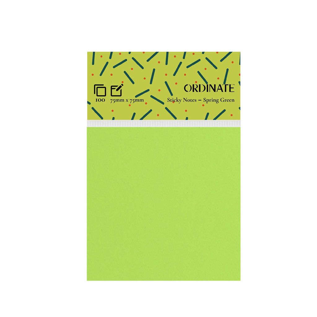 Ordinate-Spring Green | Sticky Notes | Palette Collection | 100 Blatt pro Blatt, 75 mm x 75 mm, Haftnotizen | Notizzettel für Notizen