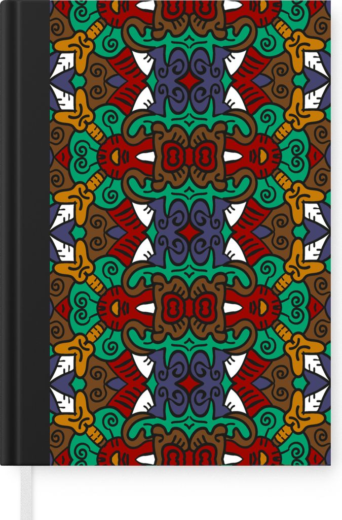 MuchoWow Notizbuch Tagebuch Haushaltsbuch Notebook A5 Afrika - Muster - Abstrakt - Grün - Notizblock - Notizheft - Notebook - Schreibblock - Papier