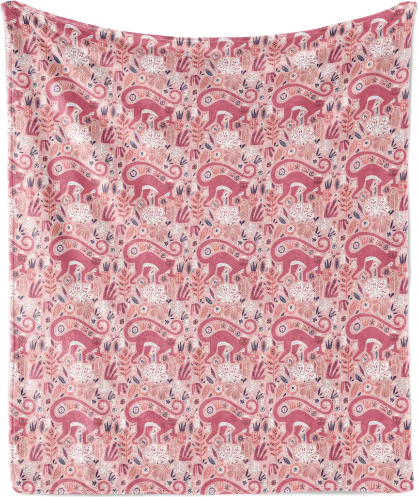 Coperta Lusso Pile ABAKUHAUS Indaco & Blush Rose - Stile Scandinavo
