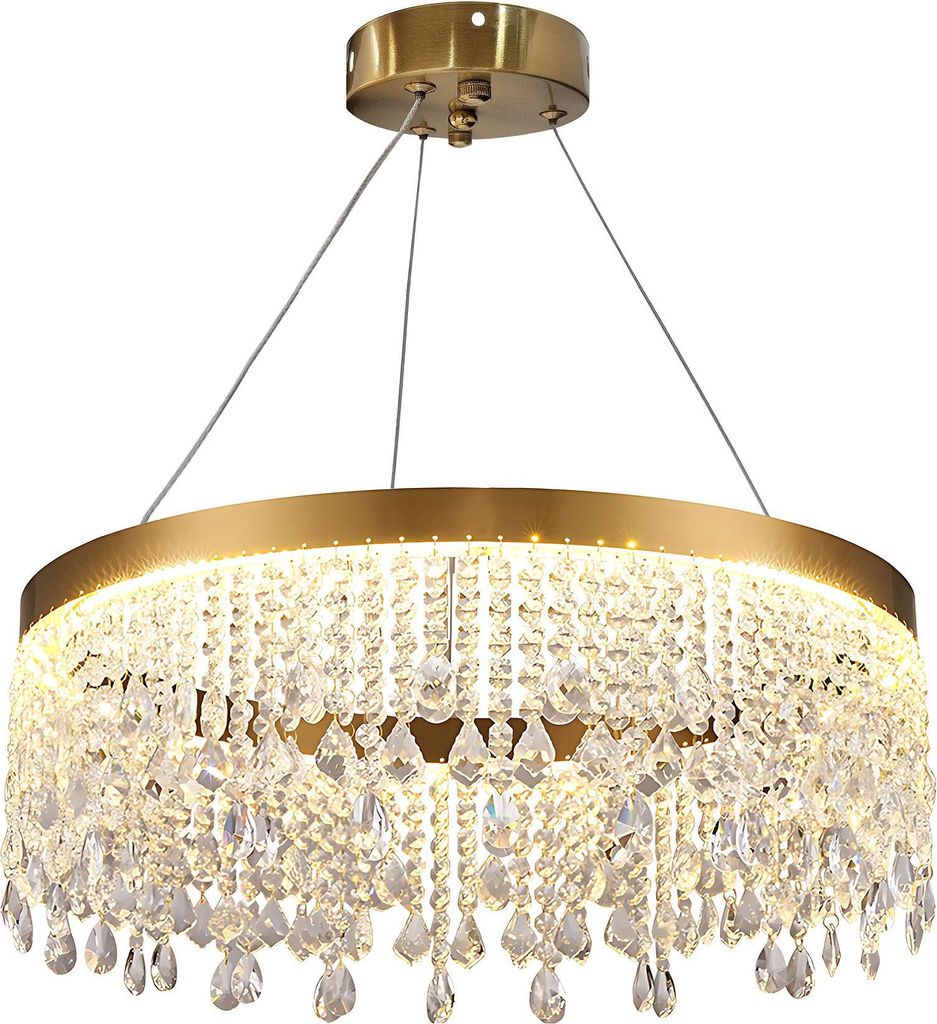 LAMPA SUFITOWA WISZĄCA LED APP1731-1CP Złota 60cm Zdjęcie produktu 