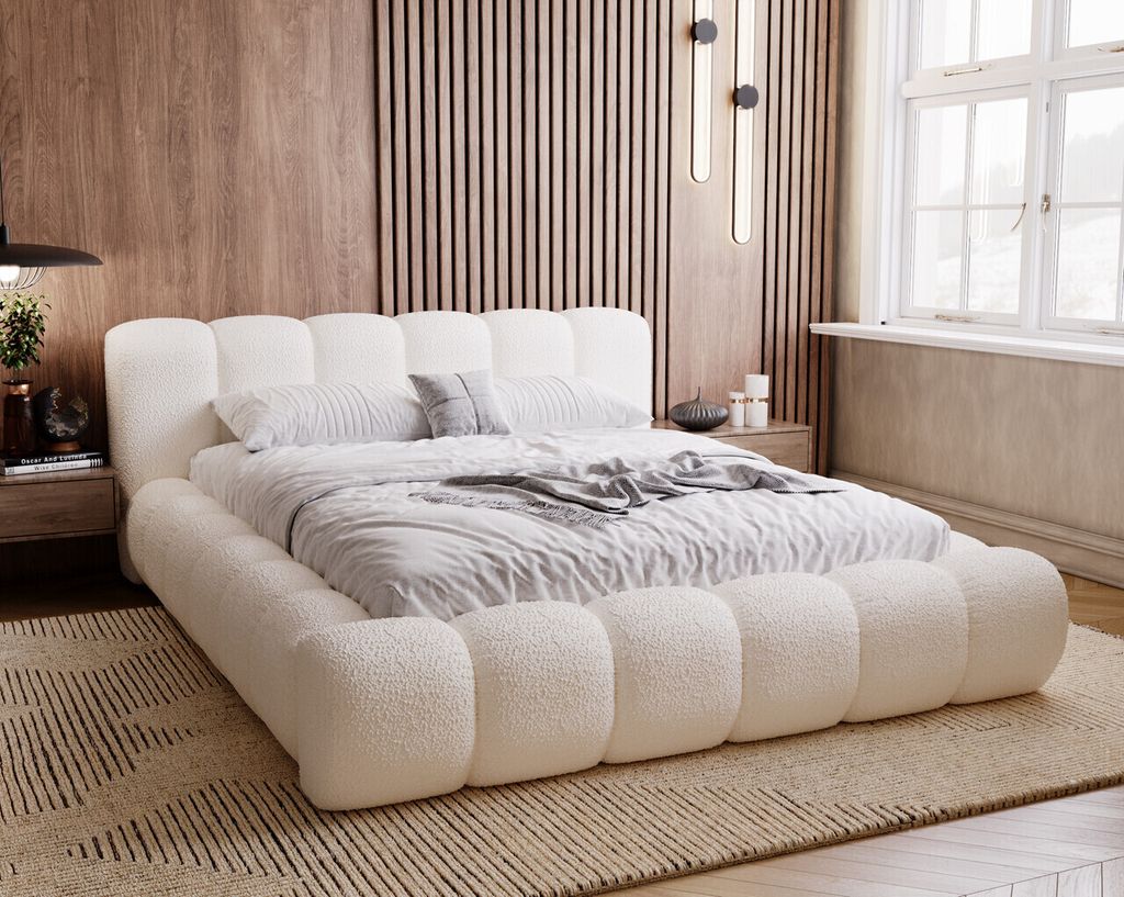 Čalouněná postel 180x200 Cloud Boucle - Manželská postel s Obrázek produktu 1