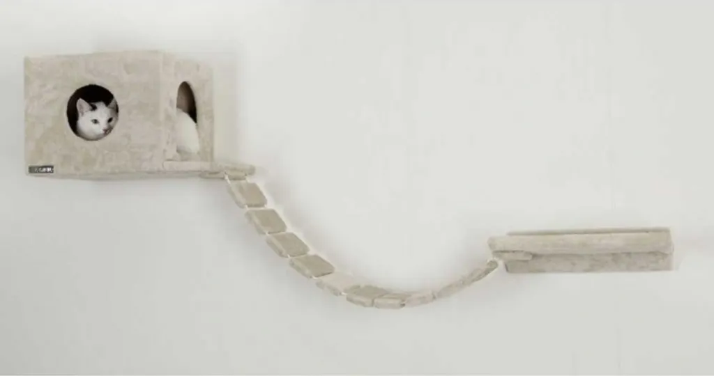 Parcours mural pour chat Kerbl Mount Everest - Arbre à chat mural bois - 11