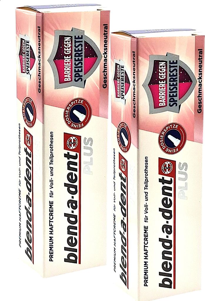 2x Blend-a-dent Haftcreme Premium Plus - neutral