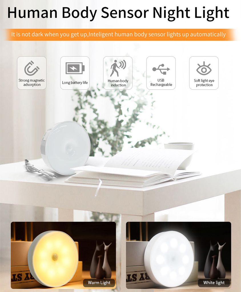 Sross Wandleuchte LED Nachtlicht,mit Bewegungsmelder, LED Produktbild 5