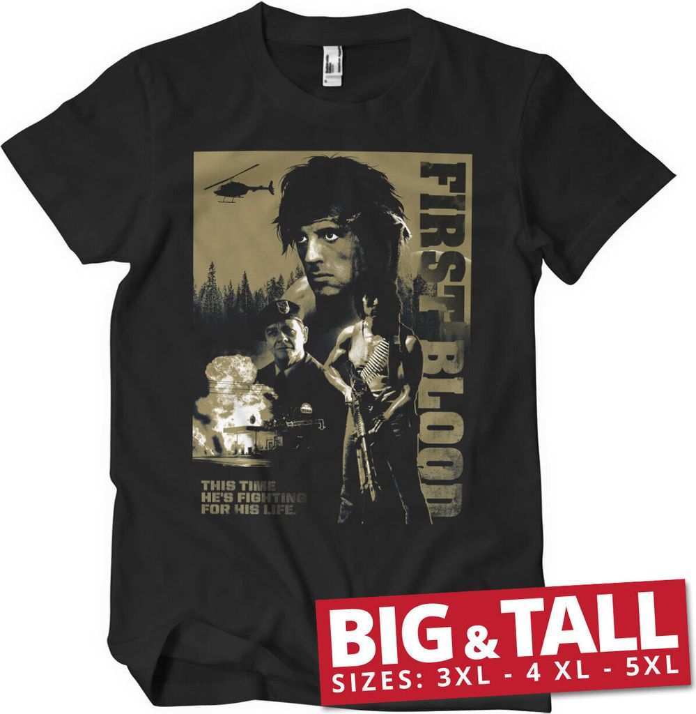 First Blood Big & Tall T-Shirt - 3XL - Black